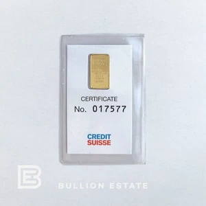CREDIT SUISSE 1 Gram Gold Bar .9999 VALCAMBI (assay certified) - FAST SHIPPING - Picture 1 of 2