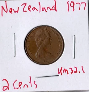 Moneda Nueva Zelanda 2 Céntimos 1977 KM32.1 - Imagen 1 de 2