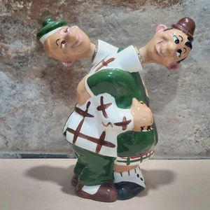 Vintage Double Man Clown Decanter Liquor Bottle Oil Vinegar Jar - Picture 1 of 10