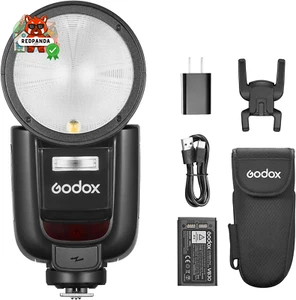 V1Pro-C Speedlite Flash per Fotocamera a Testa Tonda per Canon, Con Sub-Flash Ri - Foto 1 di 9