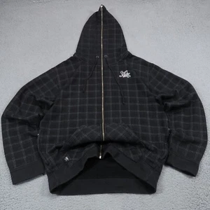 VTG Adio Hoodie Mens Medium Y2K Full Zip Grunge Skater Fleece Lined Jamie Thomas - Picture 1 of 14