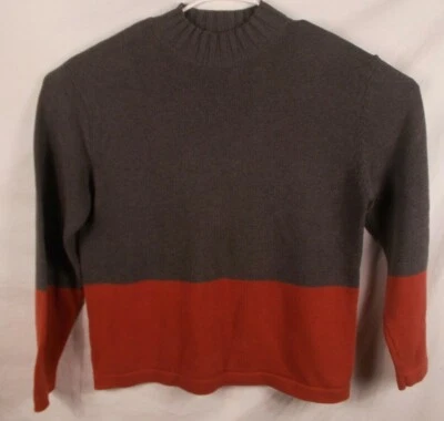 Mossimo Supply Company Mens Sweater Two Tone Gray and Burnt Orange. - Image 1 of 4