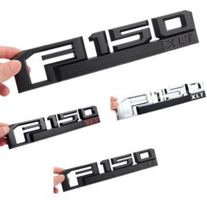 2Pc Fits 15-18 F-1-5-0 XLT Emblem Side Fender Badges Black New - Bild 1 von 10
