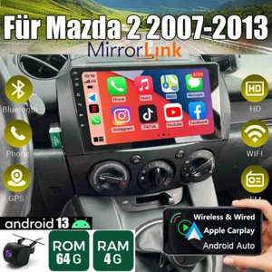 64GB Apple Carplay Android 13.0 Autoradio GPS Navi WLAN für Mazda 2 2007-2013 - Bild 1 von 22