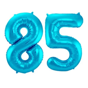 Palloncino in foil 86 cm turchese numero 85 palloncino numerico palloncino compleanno elio - Foto 1 di 3