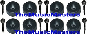 8X Rubber Road Case Cabinet Feet w/Screws 1.5 inch Speaker Box Foot Door Bumpers - Picture 1 of 6
