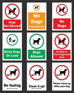 Keine Hunde erlaubt / Spielplatz / Verschmutzung / Aufräumen / Aufkleber - Bild 1 von 10