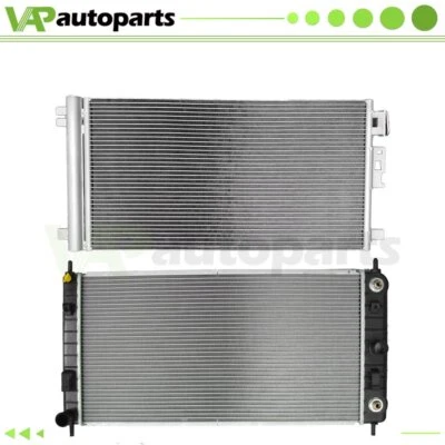 For 2006-2010 Pontiac G6 2.4L Aluminium Radiator & Condenser Cooling Assembly - Image 1 of 4