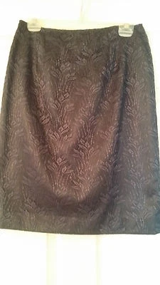 Travis Ayers Ladies Dark Purple (Brown) Textured Classic Pencil Skirt Sz. 10P - Image 1 of 4