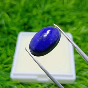 9,6 Karat ovaler Cabochon blaue Farbe natürlicher Lapislazuli Edelstein - Bild 1 von 4