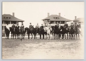 Vintage Fort Sam Houston Polo Club Players Photo San Antonio Texas Cavalry Post - Picture 1 of 2