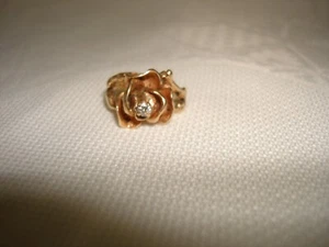 Vintage Unikat Sammlerstück 60er 14k Gelbgold Diamant handgefertigter Ring Größe 5,5 - Bild 1 von 9
