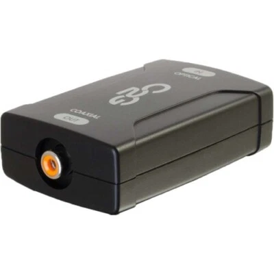 C2G Cables To Go 40018 Coaxial to TOSLINK Optical Digital Audio Converter, Black - Image 1 of 4
