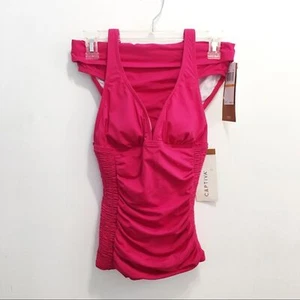 Captiva NWT Women's Two Piece Pink Tankini Bikini Swim Bathing Suit Small - Picture 1 of 8