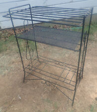 Vintage 1950s Mid Century Record Player Rack Wire Stand 26” Tall 3-Tier Shelves