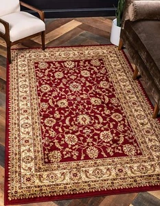 4' x 6' Red/Gold New Area Rug H Home Decorative Art Soft Carpet Collectible - Picture 1 of 3