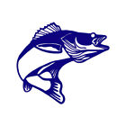 Walleye Bass Fishing - Vinyl Decal Sticker - Multiple Color & Sizes - Ebn729
