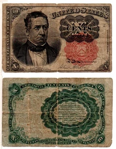 UNITED STATES 10 Cent Fractional Currency (1874) Fine - Picture 1 of 1