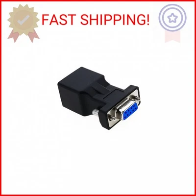 RJ45 to RS232,DB9 9-Pin Serial Port Female to RJ45 Female Cat5e/6 Ethernet LAN E - Image 1 of 2