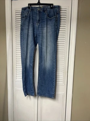 Tommy Bahama Men's Dark Blue Standard fit Jeans size 38/32￼￼Wiskering - Image 1 of 4