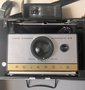 Polaroid 215 Land Camera w/Case Cold Clip #193 Flashgun M3 Bulbs Manuals Vintage - Picture 1 of 24