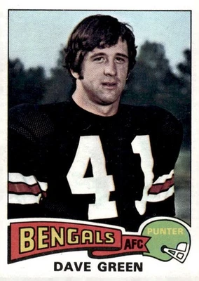 1975 Topps Dave Green #394 Cincinnati Bengals - Image 1 of 2