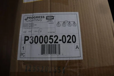  Luz de tocador de baño costero de vidrio transparente de 4 luces Progress Lighting bronce antiguo Foto 1 de 4