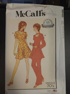 MCCALLS PATTERN 8465 DRESSES RETRO 70S MISSES SIZES 4 6 8 10 12 NEW UNCUT - Picture 1 of 3