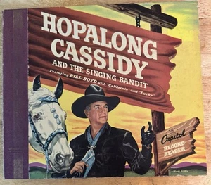  (2) 1950 Records Hopalong Cassidy And The Singing Bandit 10" Story Booklet  78 - Picture 1 of 10