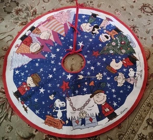Gonna albero Hallmark Peanuts Charlie marrone Natale fibra ottica illuminata *Leggi* - Foto 1 di 4