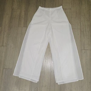J.R. Nites by Caliendo Gr. 10 High Waist transparente Palazzohose elfenbeinfarben - Bild 1 von 8