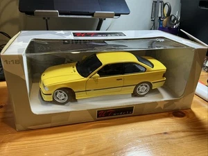 UT Models 1:18 BMW M3 E36 Coupe Diecast Model Yellow Mint - Picture 1 of 17