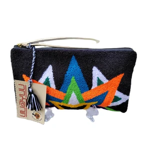 COLOMBIAN Wayuu Small Purse Handmade Boho Crossbody Bag with Colorful Tassels - Picture 1 of 9
