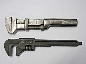 Zwei antike verstellbare Affenschlüssel - eine Coe's Co. aus dem 19. Jahrhundert & eine Ford Schrift - Bild 1 von 14