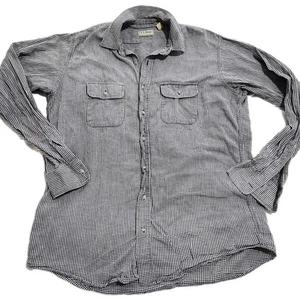 Camisa LL Bean Manga Larga Abotonada A Cuadros Hecha en EE. UU. De Colección Grande L Alta - Imagen 1 de 8