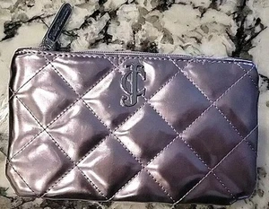 NEW Juicy Couture Quilted Coin Purse Pink Metallic Cosmetic Bag - Picture 1 of 7