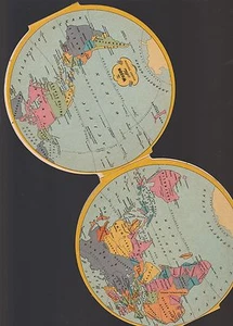 Wilson Liquor Unique 1942 8 Page Circular Fold Out Ad Brochure and World Map - Picture 1 of 4