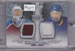 2015 Leaf Dual Ultimate Patches Patrick Roy-Dominik Hasek # 25/35 - Picture 1 of 2