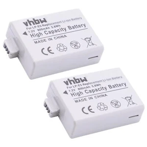 2 Batteries pour Canon EOS 1000D 450D 500D Kiss X3 Kiss F Kiss X2 800mAh 7,2V - Photo 1/1