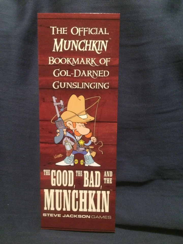 Official Munchkin Bookmark of Gol-Darned Gunslinging - Narrow Version - Image 1 of 1