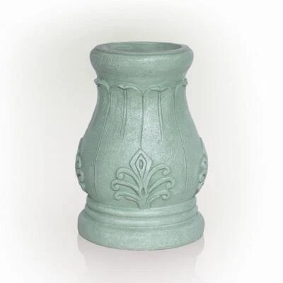 Soporte Globo Miración Alpina 12 pulgadas Columna Romana Exterior Jardín Pedestal Base Gris Foto 1 de 4