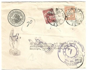 OFICIAL Circulated COVER 1928 HERMOSILLO ALAMOS RETURNED - Picture 1 of 2
