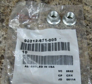 2 HONDA Genuine Parts SELF-LOCK NUT (10mm) 90212-671-005 OEM NOS cb450 atc110 - Picture 1 of 1