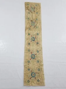 Antique Handmade Silk Greek Embroidered Panel 141x30cm - Picture 1 of 12