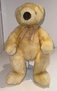 TY CLASSIC 1999 PLUSH TEDDY BEAR 15" Butterbeary YELLOW/GOLD ~BRONZE BOW - Picture 1 of 8