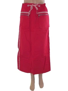 Extyn Gonna Polpaccio Skirt Donna Rossa Dritto Straight It 42 W28 Eu 38 M Medium - Imagen 1 de 9