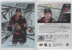 2021 Upper Deck SP Game Used Authentic Rookies /45 Parker Kelly #183 Rookie RC