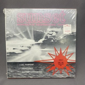 Vintage Sunset Acetate Magnetic Reel To Reel Recording Tape 1800' Sealed Box - Bild 1 von 2