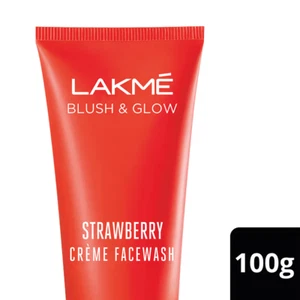 Lakme Blush & Glow Strawberry Creme Face Wash With Strawberry Extract (100g) - Picture 1 of 3