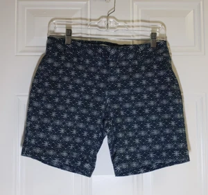 Pantalones Cortos Market & Spruce Para Mujer Talla 2 Azul Chino Flor Ráfaga Alto Usado en Excelente Condición - Imagen 1 de 8
